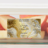 オフホワイト金ゴールド防水化粧品ドロッパーボトル ラベル (貼付)