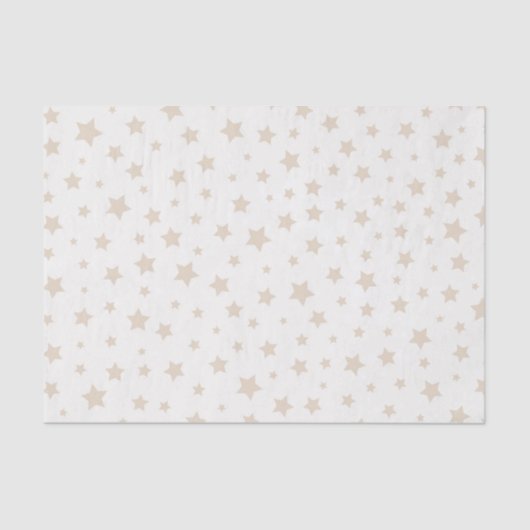 オフホワイト&タンニュートラルシェードの星 薄葉紙 (正面)