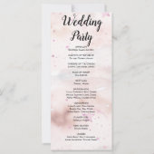 オフホワイト、赤面、パープルスターズ結婚式 プログラム (裏面)