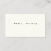 オフホワイトIIミニマルタイプライターフォント名刺 名刺 (正面)