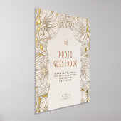 オフホワイトPimpernelフォトゲストブックサインヴィンテージ 箔ポスター (レイダウン)