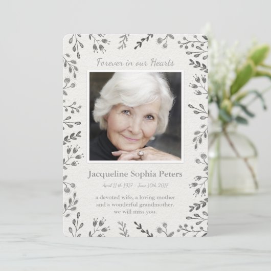 オフホワモダンイト&グレーフローラ記念 案内状 (スタンド正面)