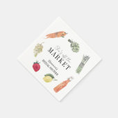 オフマーケットのファーマーズマーケット ブライダルシャワー スタンダードカクテルナプキン (角)