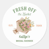 オフマーケットのファーマーズマーケット ブライダルシャワー ラウンドシール (正面)