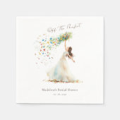 オフマーケットの幻想的なブライダルシャワー スタンダードカクテルナプキン (正面)