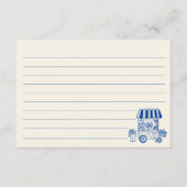 オフマーケットブルーフランスのブライダルシャワーレシピ エンクロージャーカード (裏面)