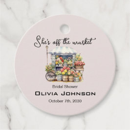 オフマーケット ピンク フラワーブライダルシャワー フェイバータグ