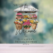 オフマーケット フラワーズ エレガント スクリプト ウェルカム アクリルサイン (ニュートラル)