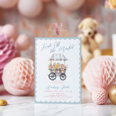 オフマーケット ブルー ピンク ブライダル シャワー 招待状