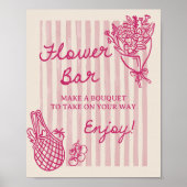 オフマーケット 手描き ブライダルシャワー 花バー ポスター (正面)