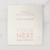 オフミニマルホワイトとピンクの基本アポイントメントカード 予約カード (外部開封)