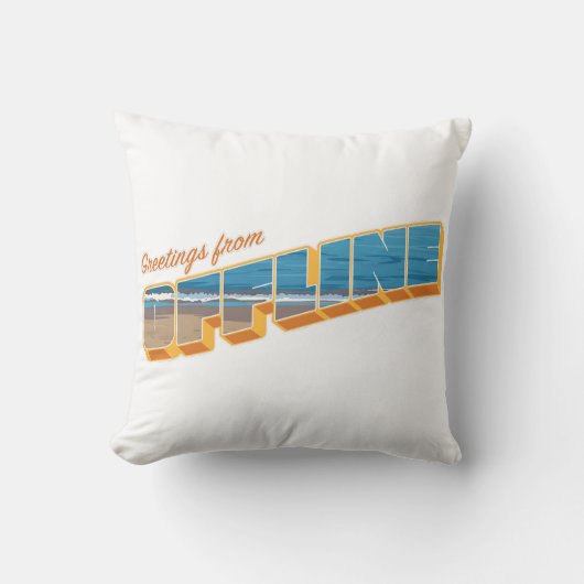 オフラインからの挨拶 クッション (正面)