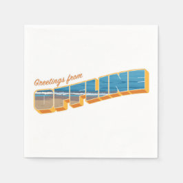 オフラインからの挨拶 スタンダードカクテルナプキン