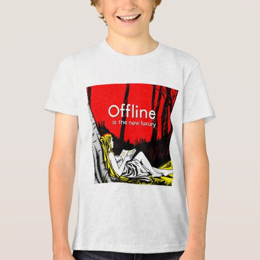 オフラインこそ贅沢 トライブレンドTシャツ (正面)