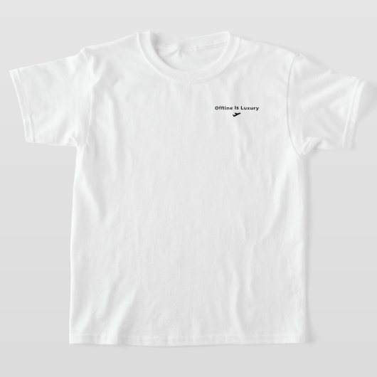 オフラインこそ贅沢 - ミニマリストな美意識 Tシャツ (レイダウン)
