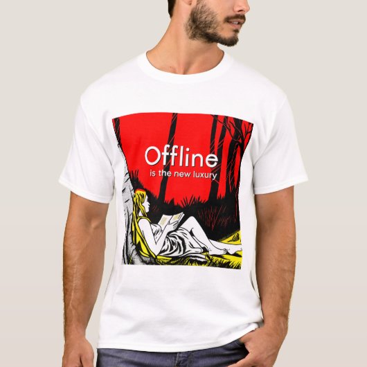 オフラインこそ贅沢 Tシャツ (正面)