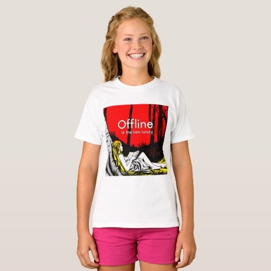 オフラインこそ贅沢 Tシャツ (正面フル)