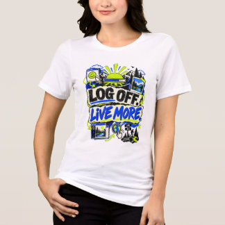 オフラインでより豊かに生きるシャツ トライブレンドTシャツ