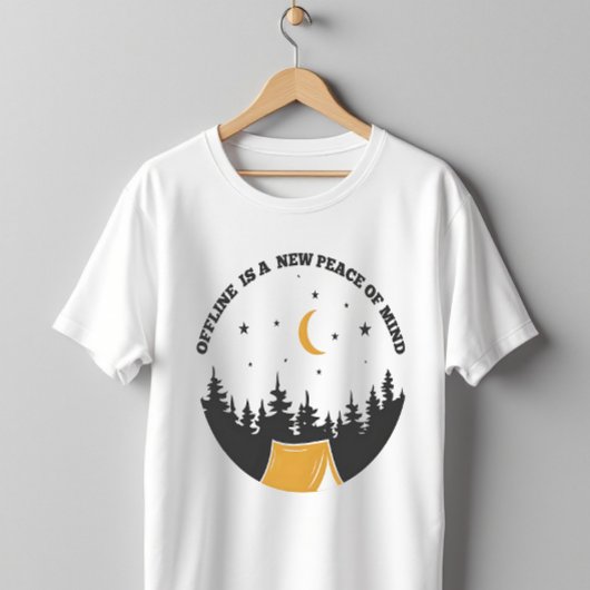 オフラインで得られる安心感 キャンプ Tシャツ