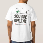 オフラインの恐竜Tシャツ 面白いデザイン Tシャツ (裏面)