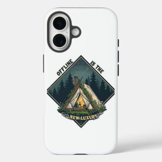 オフラインは新しい贅沢 レトロキャンプ タフフォン Case-Mate iPhoneケース (裏面)