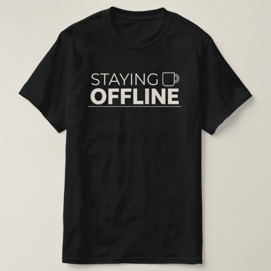 オフラインを楽しむ コーヒーマグアイコン Tシャツ (デザイン正面)