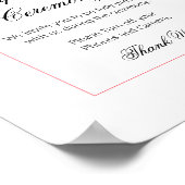 オフラインセレモニー ピンク 白 ウェディング フラワープレート ポスター (角)