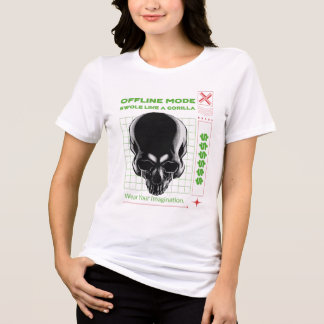 オフラインモードバーコードTシャツミニマル- & Eutiful トライブレンドＴシャツ