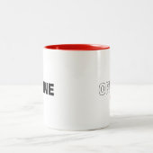 オフライン |ギークユーモアのコーヒーマグ ツートーンマグカップ (中央)