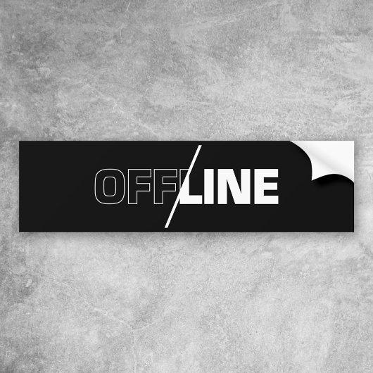 オフライン |ギークユーモアのバンパーステッカー バンパーステッカー