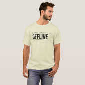 オフライン テック タイポグラフィ デザイン Tシャツ (正面フル)