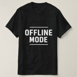 オフライン モード ミニマル タイポグラフィー Tシャツ デザイン