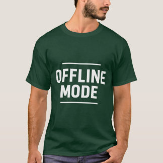 オフライン モード ミニマル タイポグラフィ デザイン Tシャツ