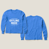 オフライン モード Tシャツ デザイン (デザイン 正面＆背面)