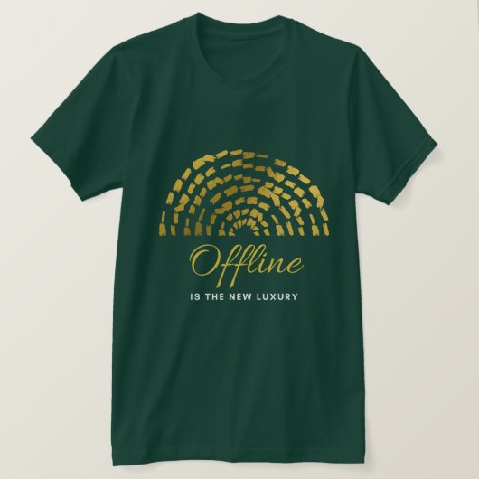 オフライン・ラグジュアリーTシャツ: 静寂の中に平穏を見つける Tシャツ (デザイン正面)