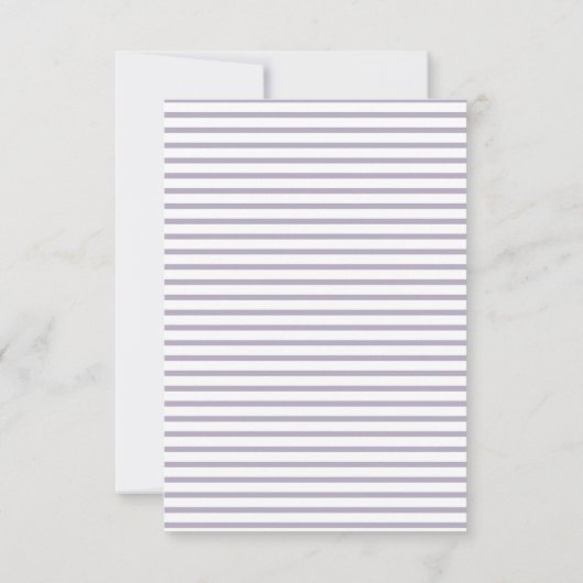 オフランスのビーベラベンダー男女兼用赤ちゃんシャワー サンキューカード (裏面)