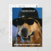 オフリ救ーシュ犬歩く下院議員ペロシ ポストカード (正面/裏面)