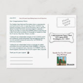 オフリ救ーシュ犬歩く下院議員ペロシ ポストカード (裏面)