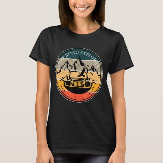 オフロードアドベンチャーのドライブ詳細 Tシャツ (正面)