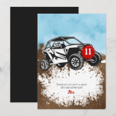 オフロードアドベンチャー ATV モンスタートラック 誕生日 サンキューカード (正面/裏面)
