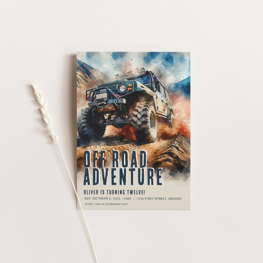 オフロードアドベンチャーATVパーティの招待状テンプレート 招待状