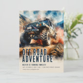 オフロードアドベンチャーATVパーティの招待状テンプレート 招待状 (スタンド正面)