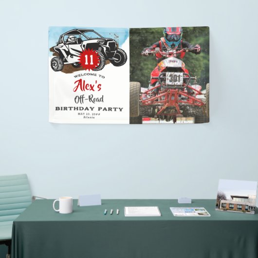 オフロードアドベンチャーATVモンスタートラック誕生日 横断幕 (トレードショー)