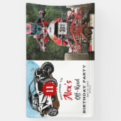 オフロードアドベンチャーATVモンスタートラック誕生日 横断幕 (縦)