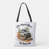 オフロードカーアドベンチャートトートバッグ トートバッグ (裏面)