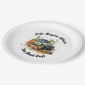 オフロードカーアドベンチャー紙プレート ペーパープレート (アングル)