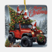 オフロードクリスマス格言 セラミックオーナメント (正面)
