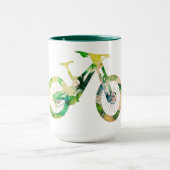 オフロードダウンヒルスポーツxtremeウォーターカラーアート マグカップ (中央)