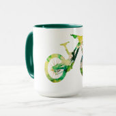 オフロードダウンヒルスポーツxtremeウォーターカラーアート マグカップ (正面左)