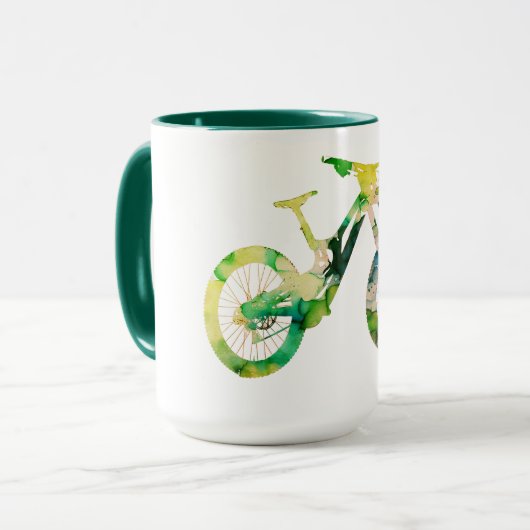 オフロードダウンヒルスポーツxtremeウォーターカラーアート マグカップ (正面左)